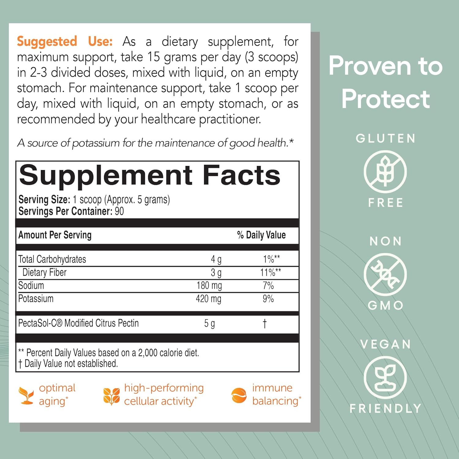 Econugenics Pectasol Modified Citrus Pectin – 15 5G Lime Stick Packs – Total-Body Health Supplement To Support Heart,Immune System, Inflammation Response & Aging + Maintain Healthy Galectin-3 Levels : Health & Household