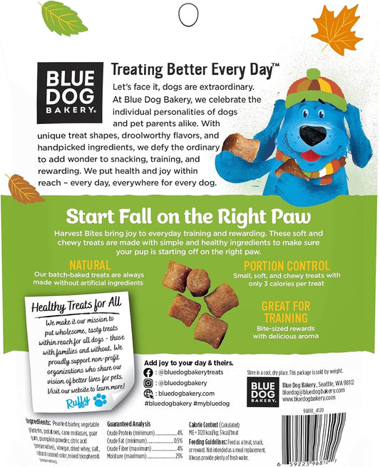 Blue Dog Bakery Harvest Bites, Pumpkin Flavor, 5 Ounces
