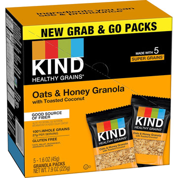 Kind Grab And Go Granola, Oats & Honey, 20 Count