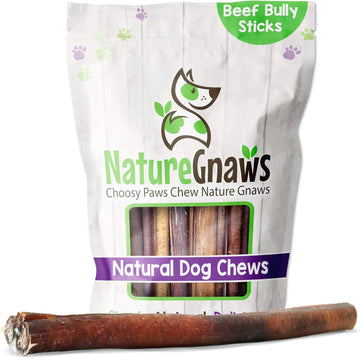 Nature Gnaws Extra Large Bully Sticks For Dogs 11-12" (3 Count) - Thick Long Lasting For Aggressive Chewers And Heavy Chewers - Natural Beef Dog Chew Bones