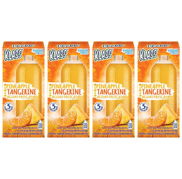 Drink Mix Pineapple Tangerine | Klass Aguas Frescas | Sugar Free! (Pack Of 4, 40 Count Powder Stick Packs) Shake It Up! The New Way To Drink Aguas Frescas