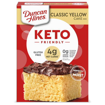 Duncan Hines Keto Friendly Classic Yellow Cake Mix, Gluten Free, Zero Sugar Added, 10.6 oz