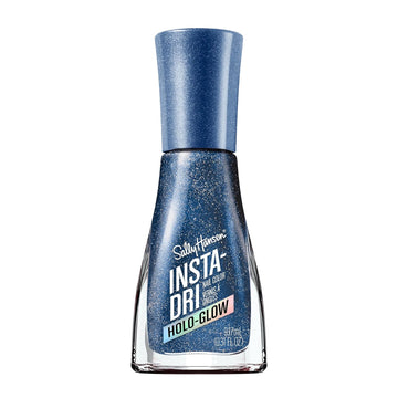 Sally Hansen Insta-Dri® Holo-Glow, Holo-Back, Quick Dry, Long Lasting, Streak-Free Shine, Metallic Blue Nail Polish