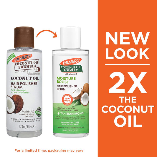 Palmer's Coconut Oil Formula Moisture Boost Hair Shine Serum, 6 Ounce (Pack of 3)