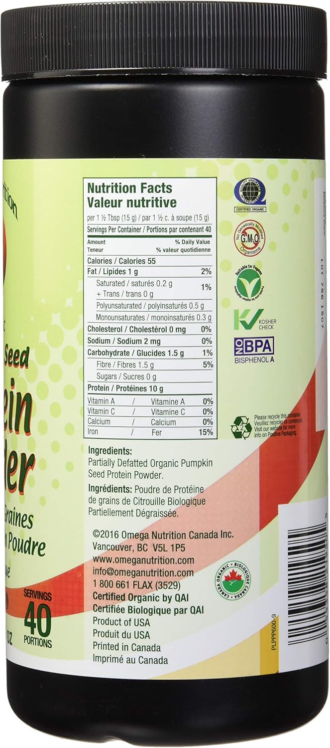 Omega Nutrition Pumpkin Seed Protein Powder, 26.50-Ounce : Health & Household