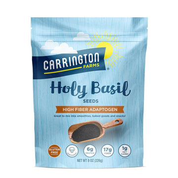 Carrington Farms Holy Basil Seeds – Gluten Free, Paleo, Keto, High Fiber Seeds – Calcium Packed Daily Nutrition Boost, Add into Favorite Recipes (8 oz)