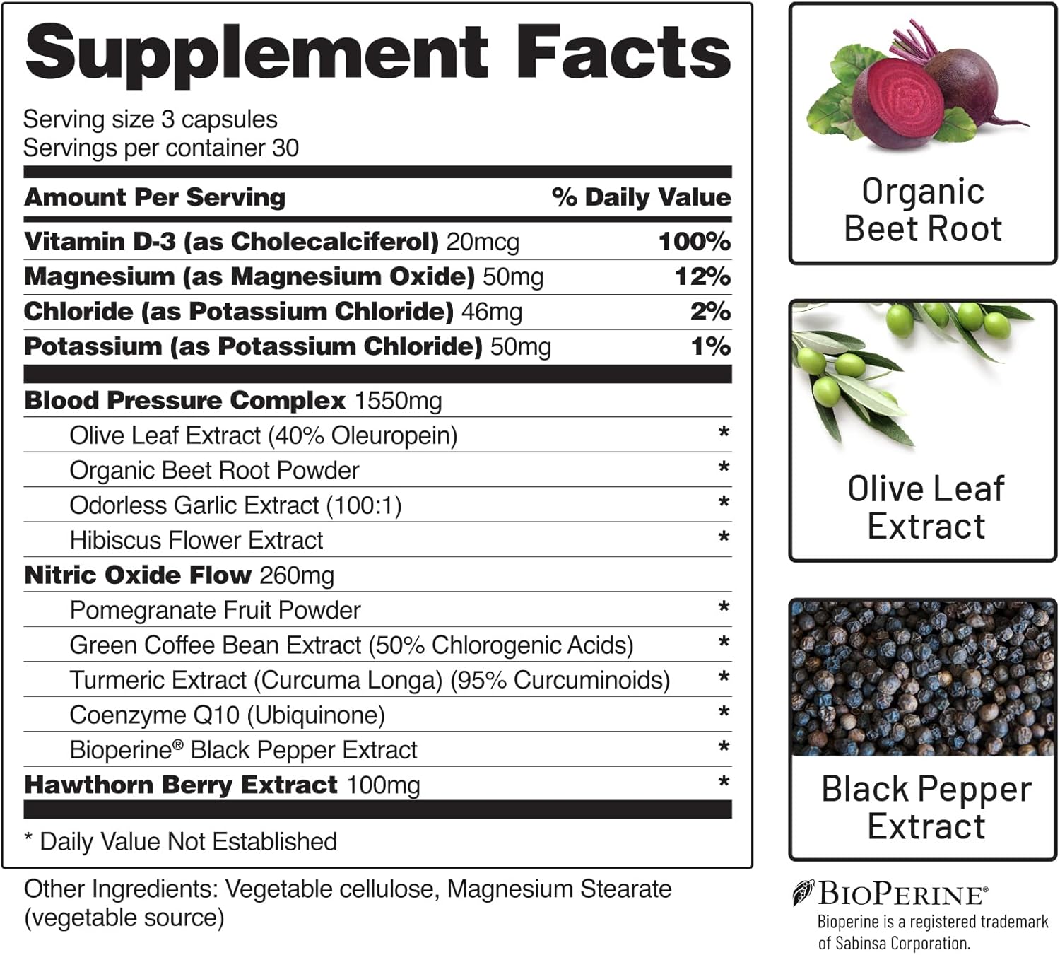 Snap Supplements Heart Health Supplements and Blood Circulation Supplements, 90 Capsules : Health & Household