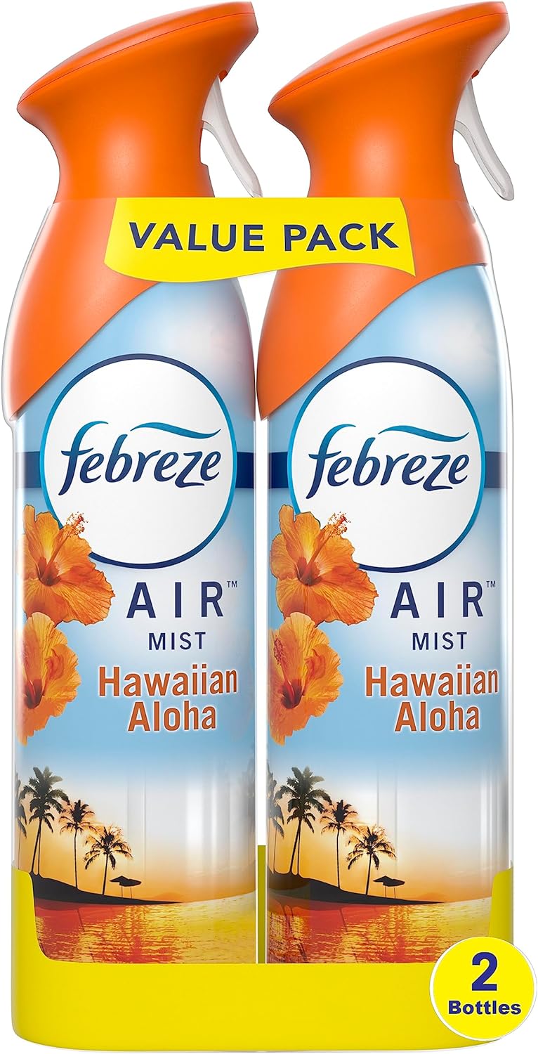 Febreze Odor-Eliminating Air Freshener, Hawaiian Aloha, Pack of 2, 8.8 oz each
