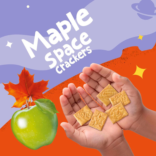 Get'Ems! From Gerber Maple Space Crackers, Kids Snack Made With Real Veggies & Fruits, Iron & Vitamin E - 4 Pack