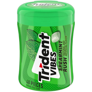 Trident Vibes Spearmint Rush Sugar Free Gum, 40 Pieces