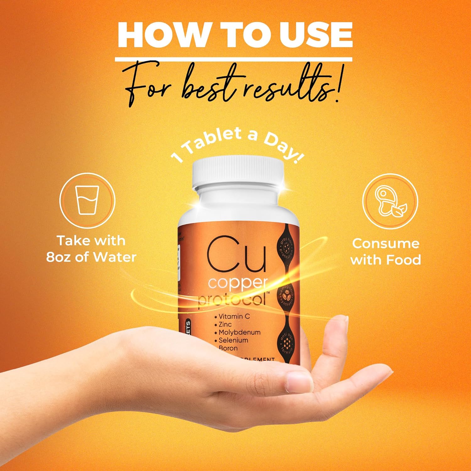Copper Supplement With Zinc, Selenium, Boron, Molybdenum, And Vitamin C | Copper Protocol For Men & Women | Supports Joint Health | Essential Minerals For Daily Wellness | 90 Tablets