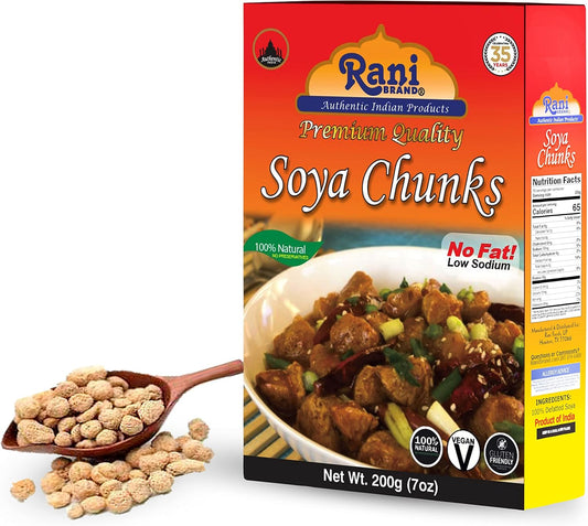 Rani Soya Tikka Italian 30Oz (1.875Lbs) 850G Ready For Cook ~ Easy Open Lid | All Natural | Vegan | No Colors | Non-Gmo | Kosher | Indian Origin | Soy Based Meat Substitute