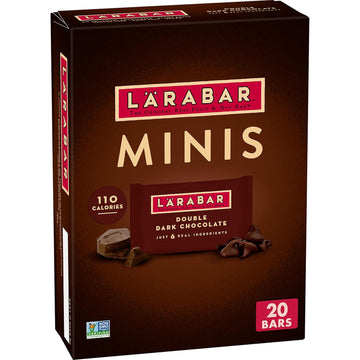 Larabar Double Dark Chocolate Mini Bars, Gluten Free Vegan Bars, 20 Ct