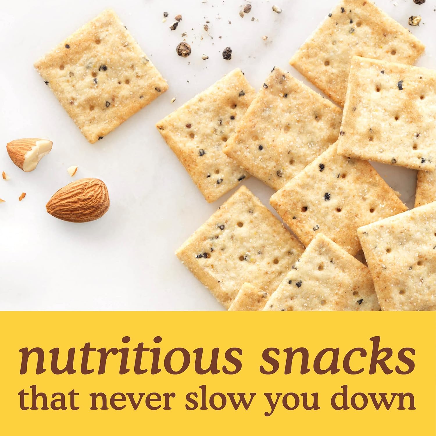 Simple Mills Almond Flour Crackers, Black Cracked Pepper, Gluten Free, Flax Seed, Sunflower Seeds, Corn Free, Good For Snacks, Made With Whole Foods, (Packaging May Vary)