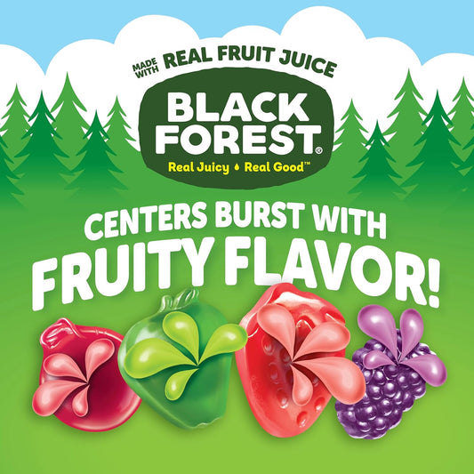 Black Forest, Juicy Burst, Fruit Flavored Snacks, Mixed Fruit Flavors, A Juicy Burst Of Natural Flavors, Made With Real Fruit Juice, School Snacks, 0.8 Oz 22 Ct