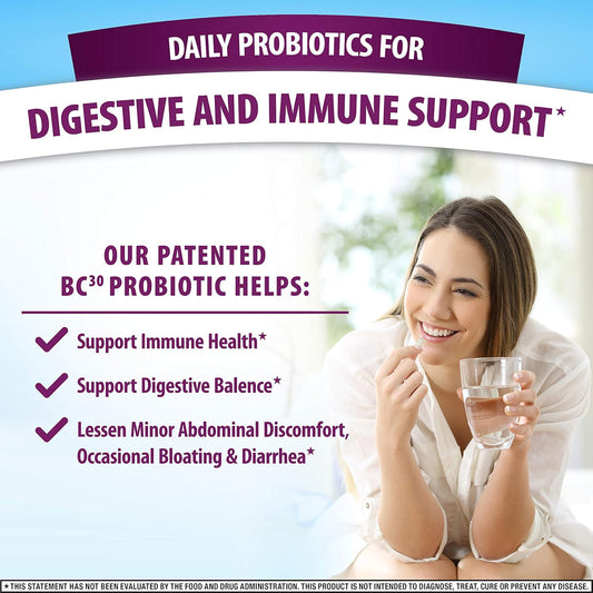 Digestive Advantage Probiotics For Digestive Health, Daily Probiotics For Women & Men, Support For Occasional Bloating, Minor Abdominal Discomfort & Gut Health, 50ct Capsules