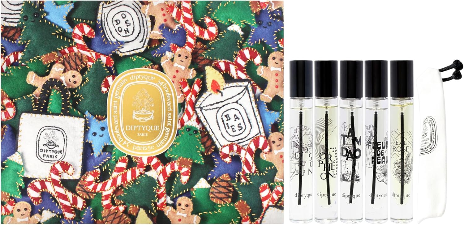 Mini Discovery Set By Diptyque For Unisex - 5 Pc Mini Gift Set 0.25Oz Fleur De Peau Edp Spray, 0.25Oz Eau Rose Edp Spray, 0.25Oz Do Son Edp Spray, 0.25Oz Orpheon Edp Spray, 0.25Oz Tam Dao Edp Spray