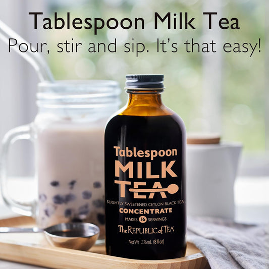 The Republic Of Tea – Tablespoon Milk Tea Concentrate For Boba Tea, Ceylon Black Tea,16 Servings