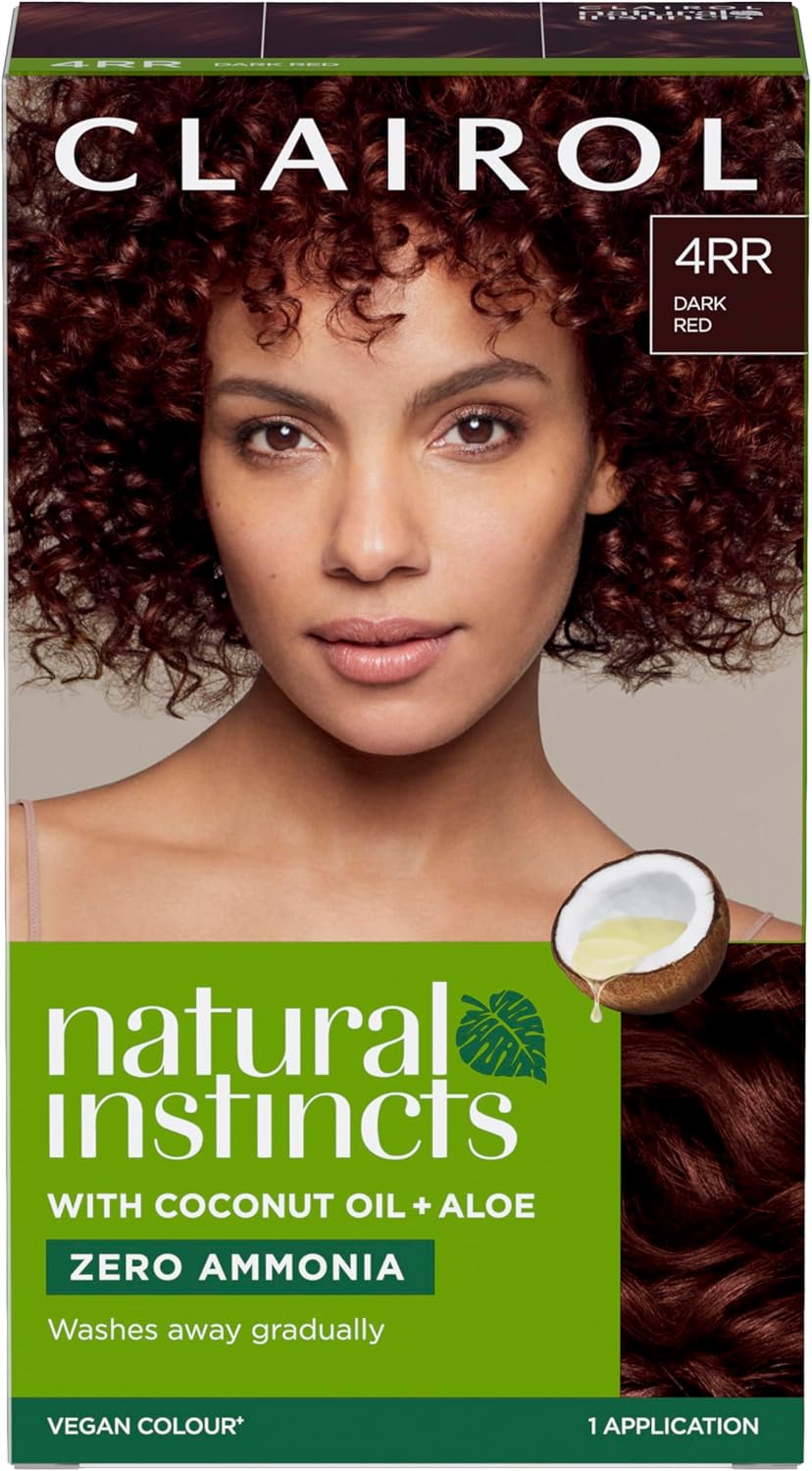 Clairol Natural Instincts Semi-Permanent No Ammonia Hair Dye, 4Rr Dark Red