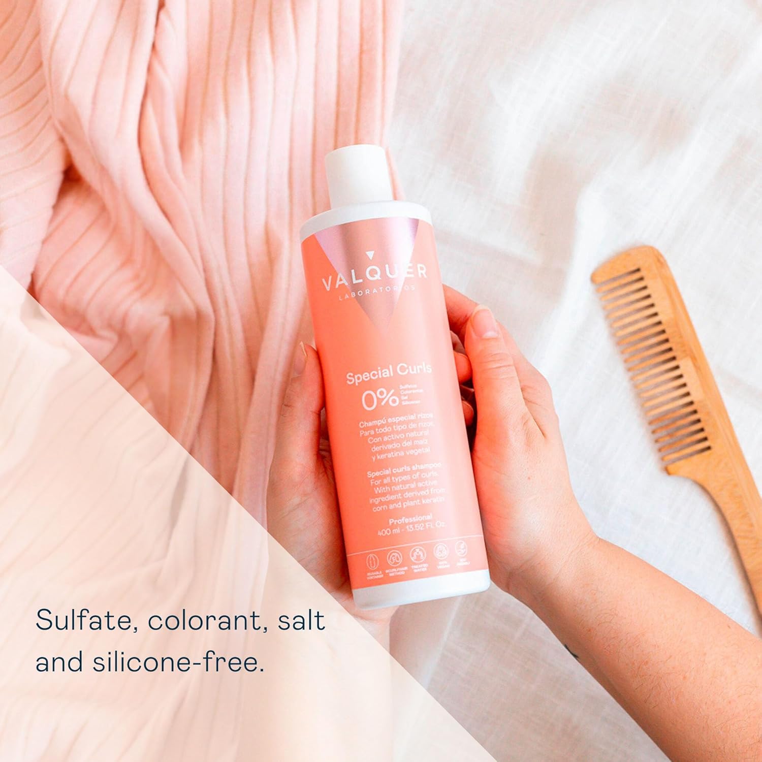 Valquer Professional Special Curl Shampoo for Curly Hair. Sulfate Free, Salt Free, Vegan - Up to 96% Natural Origin (400ml) : Amazon.co.uk: Beauty