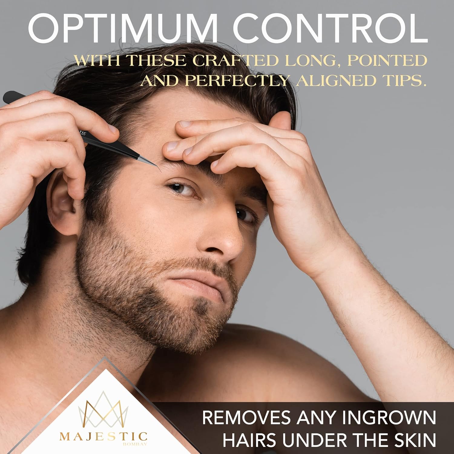 Surgical Tweezers For Ingrown Hair - Precision Sharp Needle Nose Pointed Tweezers For Splinters, Ticks & Glass Removal - Best For Eyebrow Hair, Facial Hair Removal (Triple Yellow) : Beauty & Personal Care