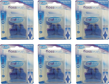Endekay Interdental Flossbrush Blue 0.60Mm - Pack Of 6