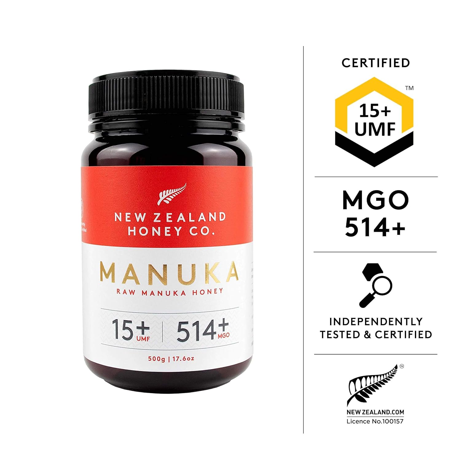 New Zealand Honey Co. Manuka Honey Special Bulk Package Umf 15+ / Umf 10+ 17.6Oz (500G)