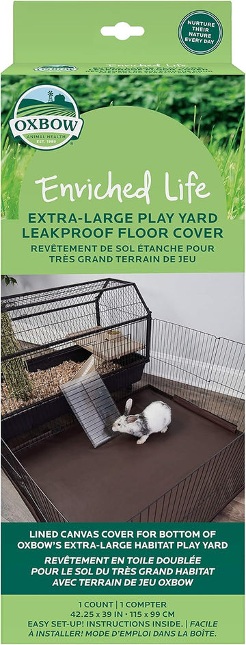 Oxbow Enriched Life Small Animal Playpen - Leakproof Floor Cover For Rabbits, Guinea Pigs & Other Small Pets (Extra Large)