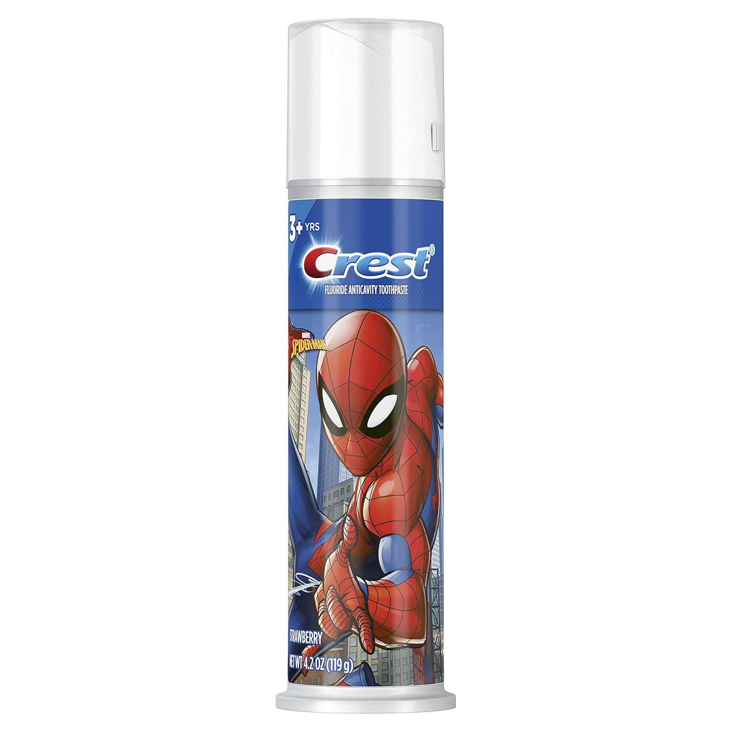 Crest Kid'S Toothpaste Pump, Featuring Marvel'S Spiderman Flavor, Strawberry, 4.32 Ounce