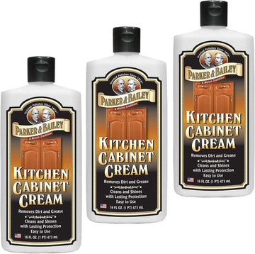 Parker and Bailey Kitchen Cabinet Cream-Wood Cleaner-Grease Remover 16 oz (3)