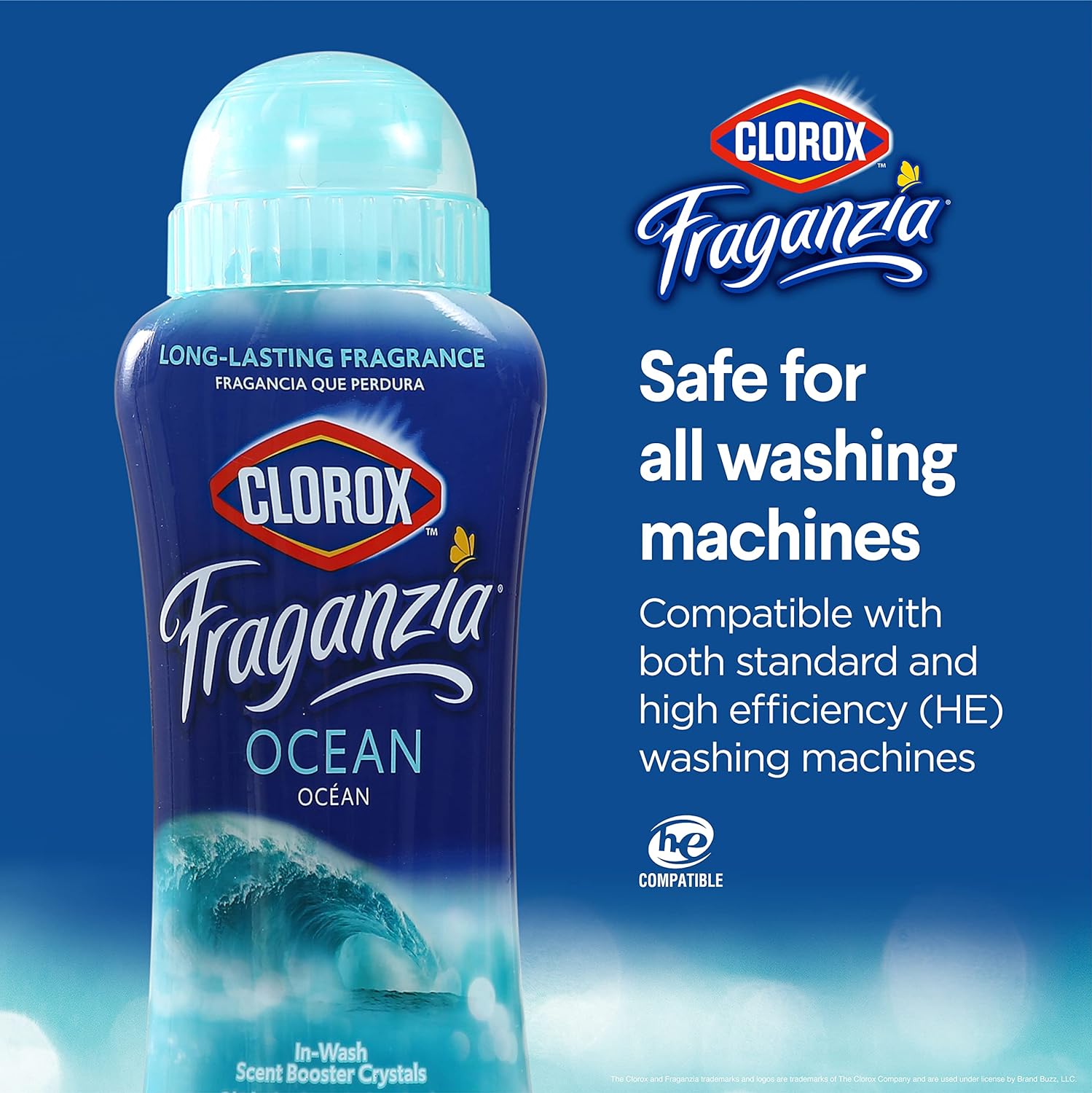 Clorox Fraganzia In-Wash Scent Booster Crystals in Ocean Scent, 18 Oz Twin Pack | Laundry Scent Booster Crystals | In-wash Scent Booster for Fresh Laundry in Ocean Scent 18 Ounce Twin Pack, 36oz : Everything Else
