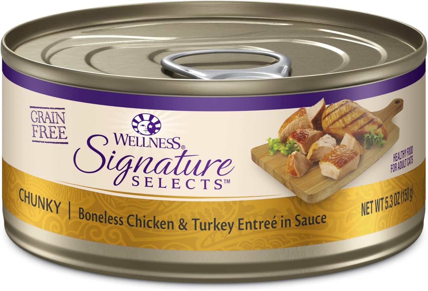 Wellness Core Grain-Free Signature Selects Wet Cat Food, Natural Pet Food Made With Real Meat (Chunky Chicken & Turkey, 5.3-Ounce, Pack Of 12)