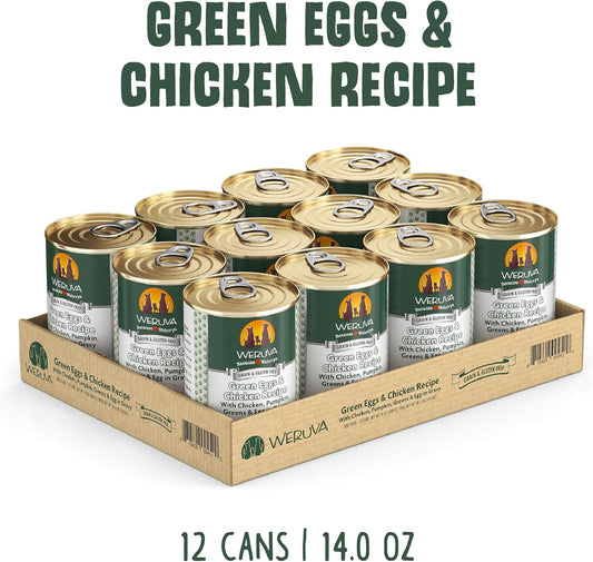 Weruva Classic Dog Food, Green Eggs & Chicken With Chicken Breast & Pumpkin In Gravy, 14Oz Can (Pack Of 12)