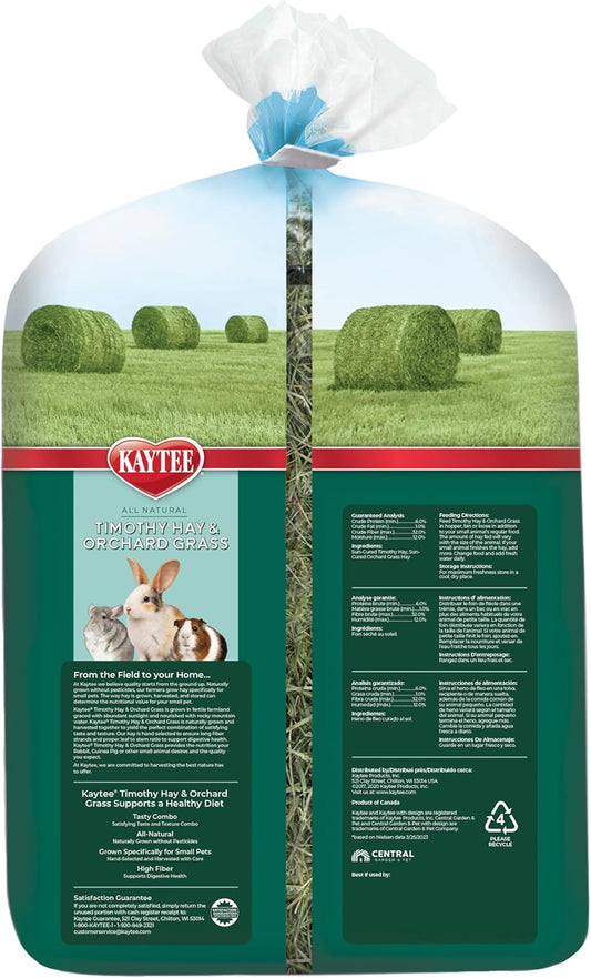 Kaytee Timothy Hay & Orchard Grass For Guinea Pigs, Rabbits & Other Small Animals, 48 Oz