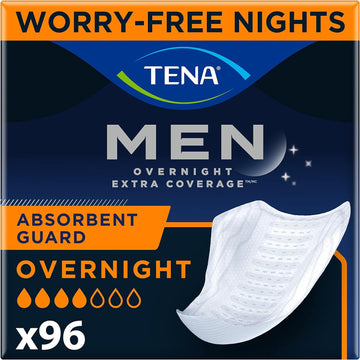 Tena Incontinence Guards For Men, Overnight Absorbency, 96 Ct