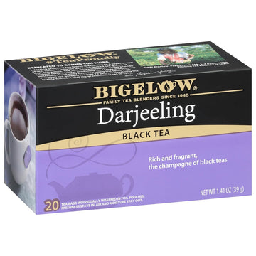 Bigelow Tea Darjeeling Black Tea, Caffeinated Tea, 20 Count Box (Pack Of 6), 120 Total Tea Bags