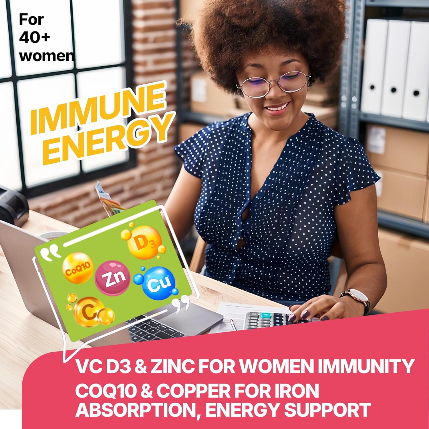 Vitamin C D3 5000Iu Zinc Gummies Tailored For Women, Elderberry, Echinacea For Immune, Folate, Hyaluronic Acid, Copper, Vit E For Beauty, Coq10 For Energy, Overall Health, Sugar Free,Chewable, Natural : Health & Household