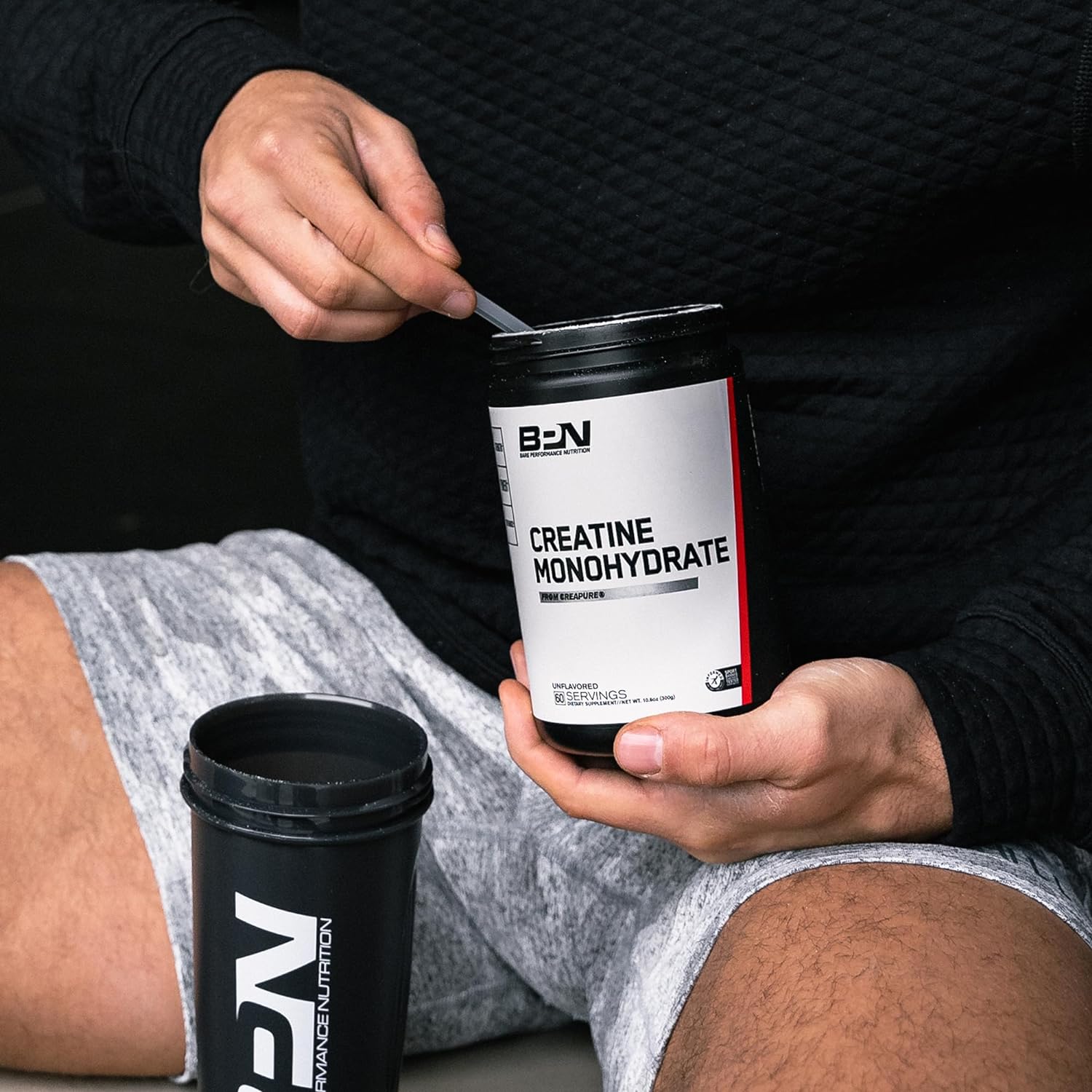 BARE PERFORMANCE NUTRITION, BPN Pure Creatine Monohydrate by Creapure, Safe and Effective, Unflavored, 60 Servings : Health & Household