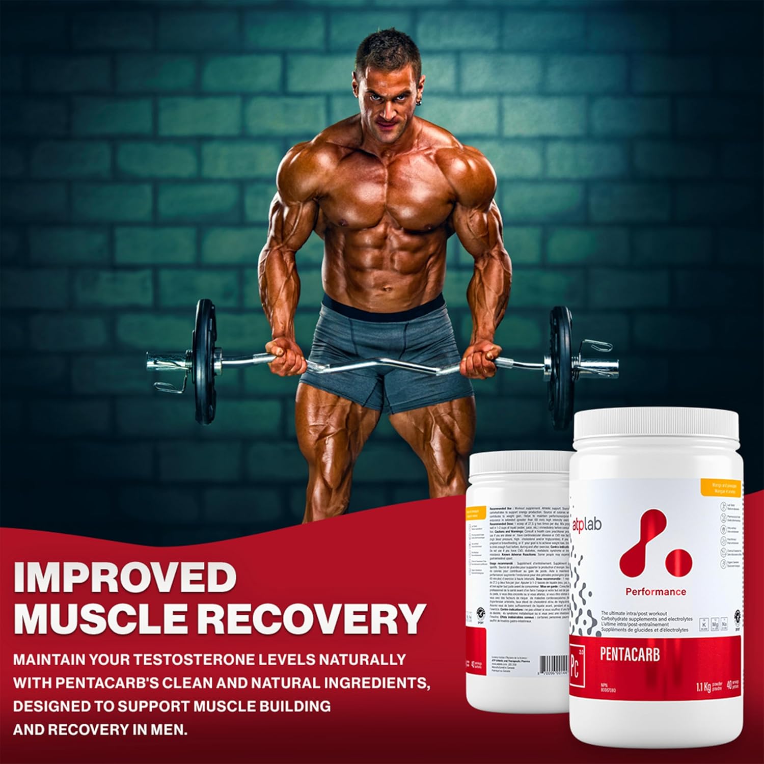 Atp Lab | Pentacarb 1,1Kg | Carbohydrate Supplements And Electrolytes (1.1Kg, Cherry And Raspberry) : Health & Household