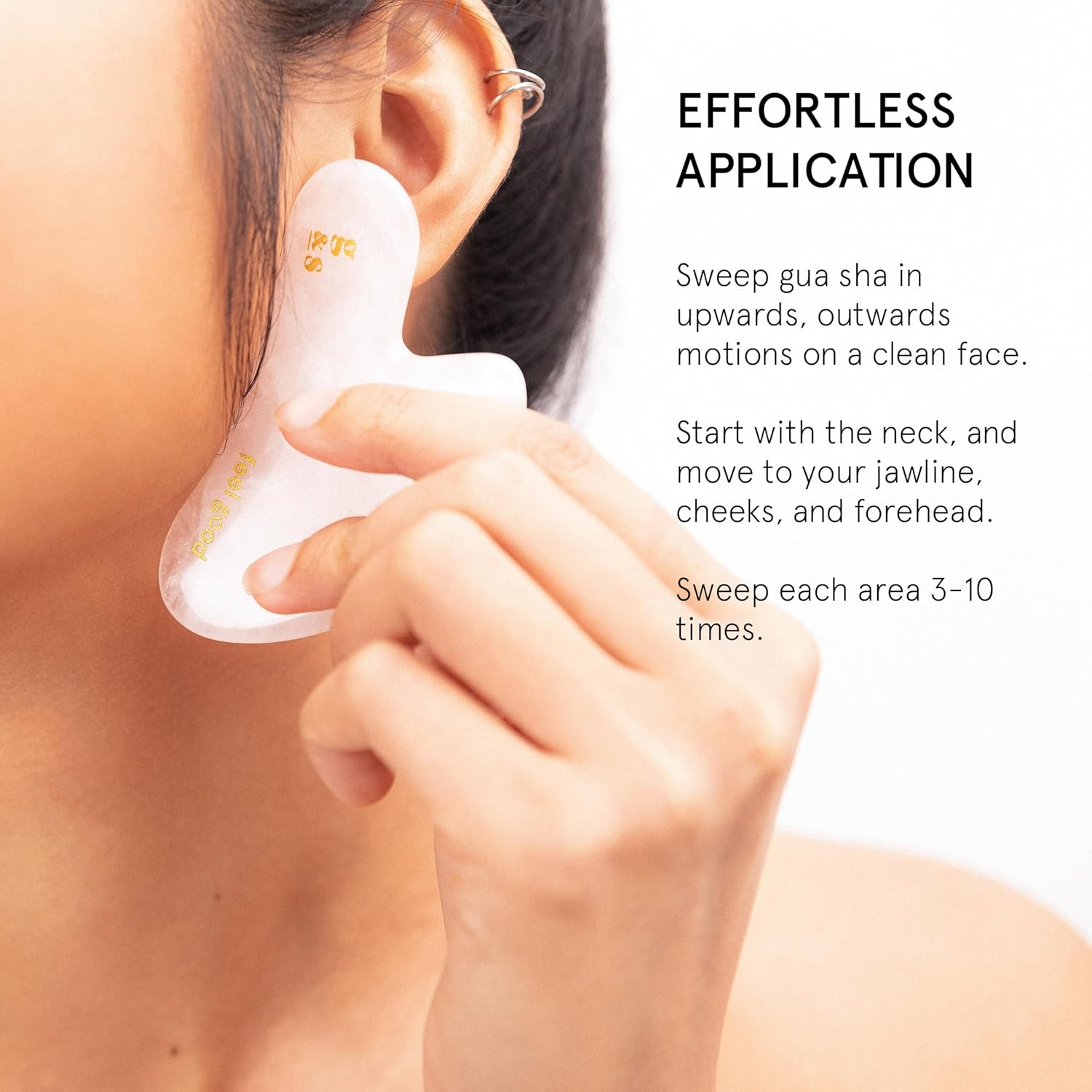 Grace & Stella Gua Sha Massage Tool, Rose Quartz, Face Sculpting, Lymphatic Drainage, Depuffing : Beauty & Personal Care