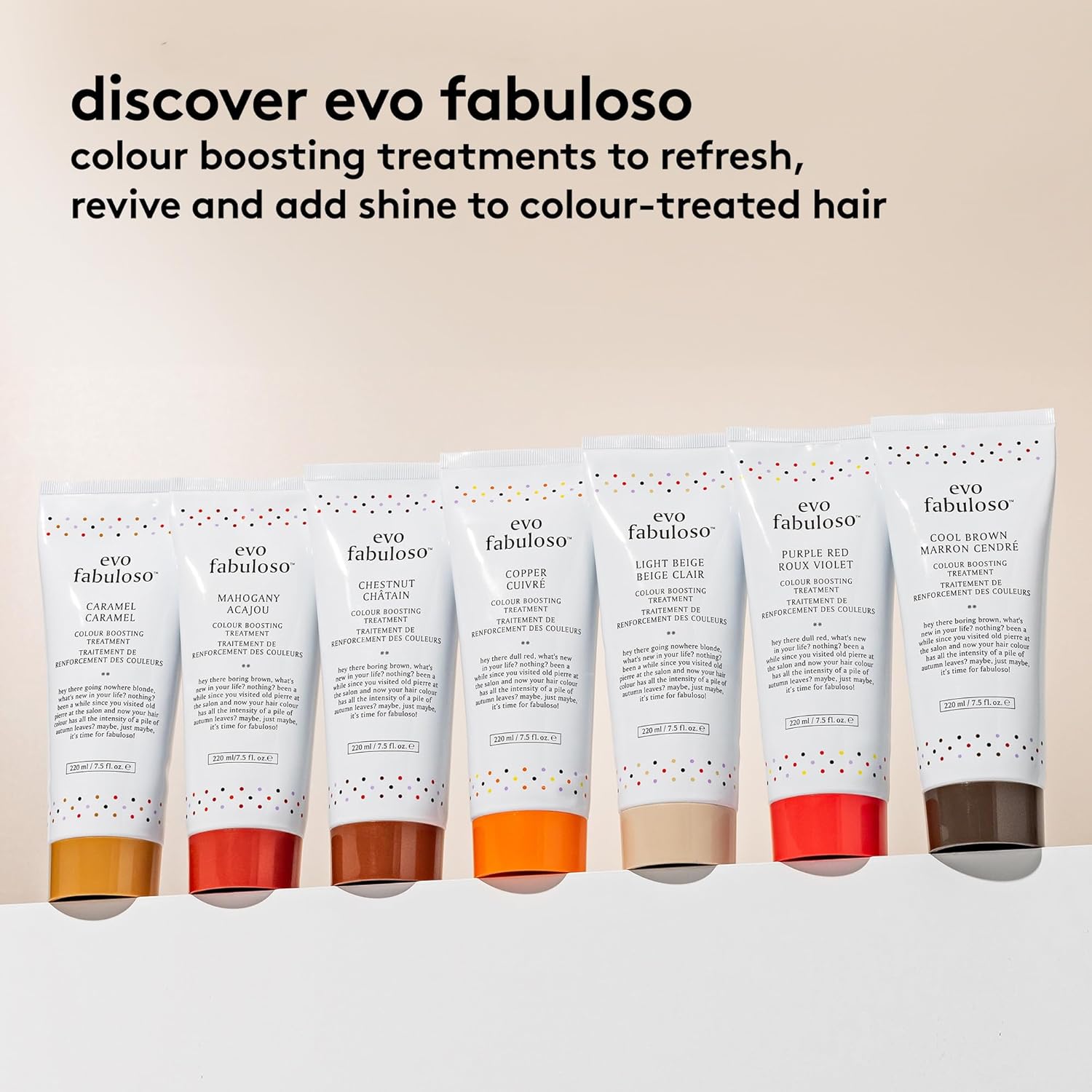 EVO Fabuloso - Mahogany Color Boosting Treatment - Color-Treated Hair Conditioner - Helps Maintain Color Depth, Tone & Shine - 220ml / 7.5fl.oz : Beauty & Personal Care