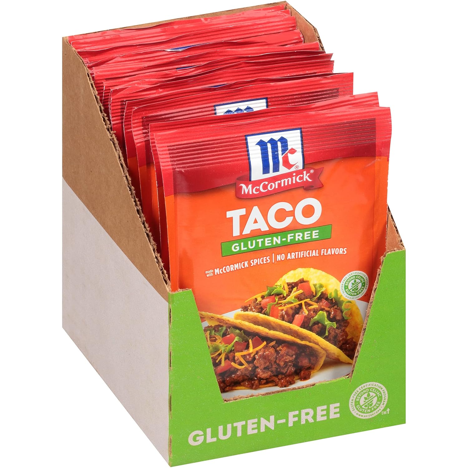 Mccormick Gluten Free Taco Seasoning Mix, 1.25 Oz (Pack Of 12)