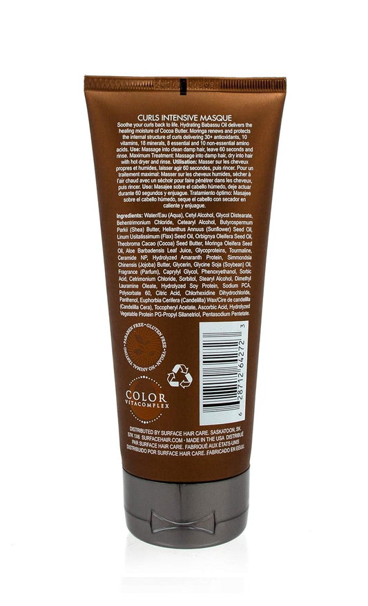 Surface Hair Curls Intensive Masque, Hydrate, Protect And Heal With Cocoa Butter And Babassu Oil, 6 Fl. Oz