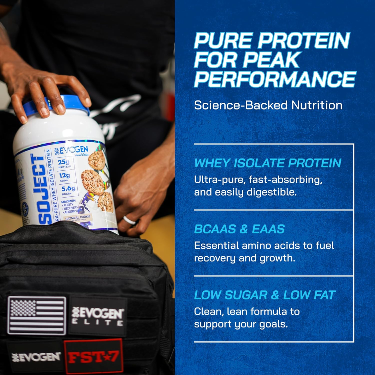 Evogen Isoject - Whey Protein Isolate | Ultra-Pure Whey Protein Powder With Ignitor Enzymes, Bcaas, And Eaas | Enhanced Absorption & Recovery | Oatmeal Cookie | 25 Servings : Health & Household