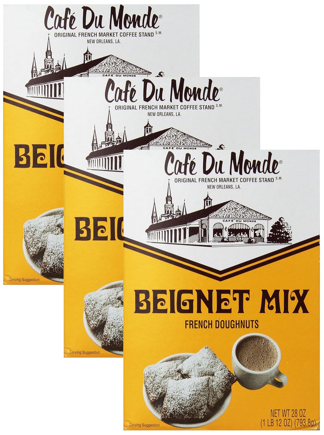 Cafe Du Monde Beignet Mix, 28 Oz (Pack Of 3)