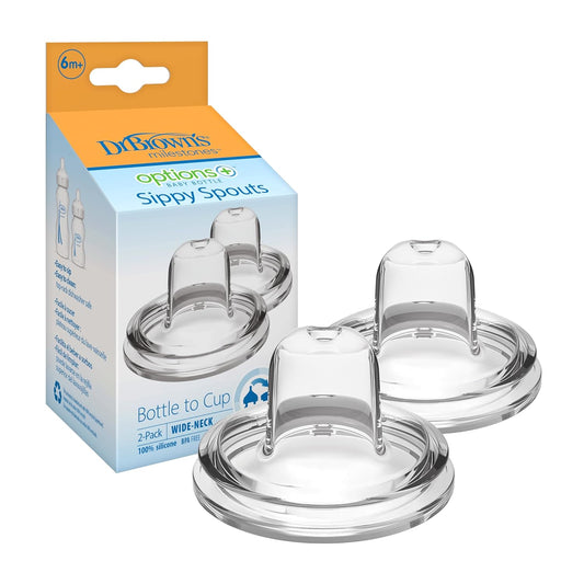 Dr. Brown'S Options+ Wide-Neck Baby Bottle Sippy Spout, 2Count