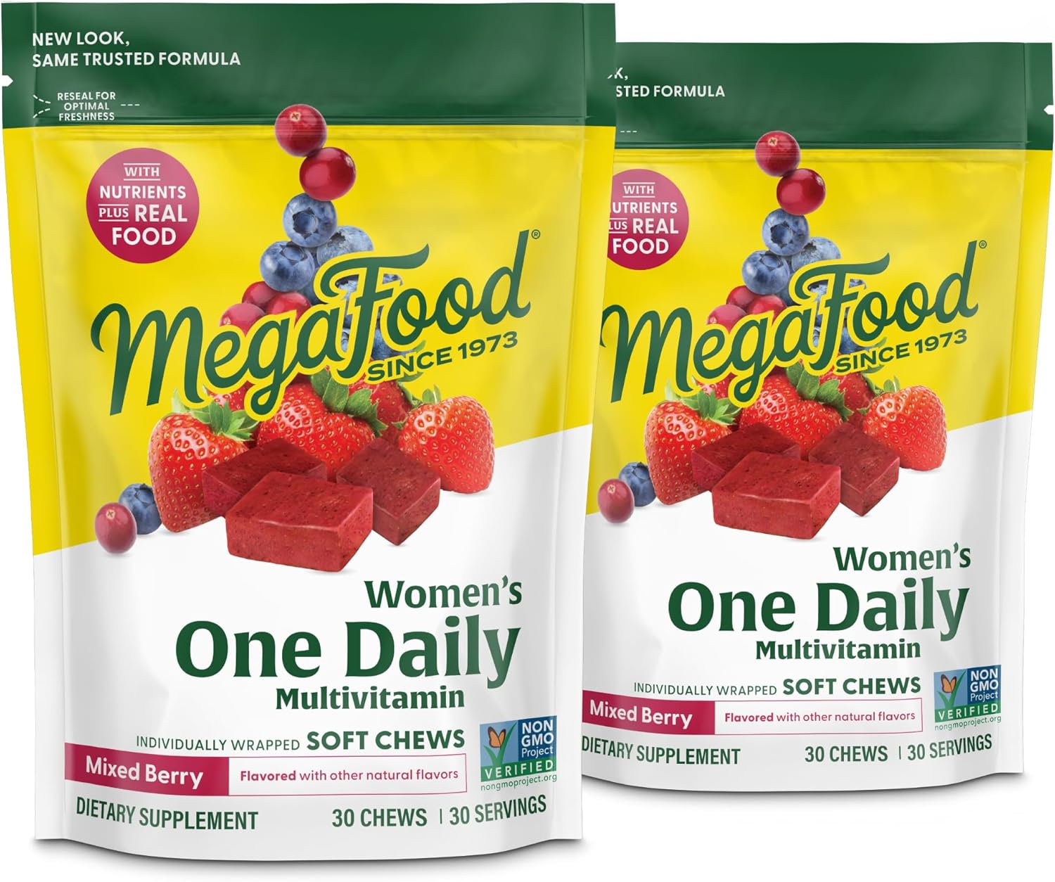 Megafood Women'S One Daily Multivitamin Soft Chews - Multivitamin For Women With Folate, Vitamin B6, B12, Biotin, Vitamin D - Delicious Mixed Berry Flavor - Vegetarian, Non-Gmo - 30 Chews