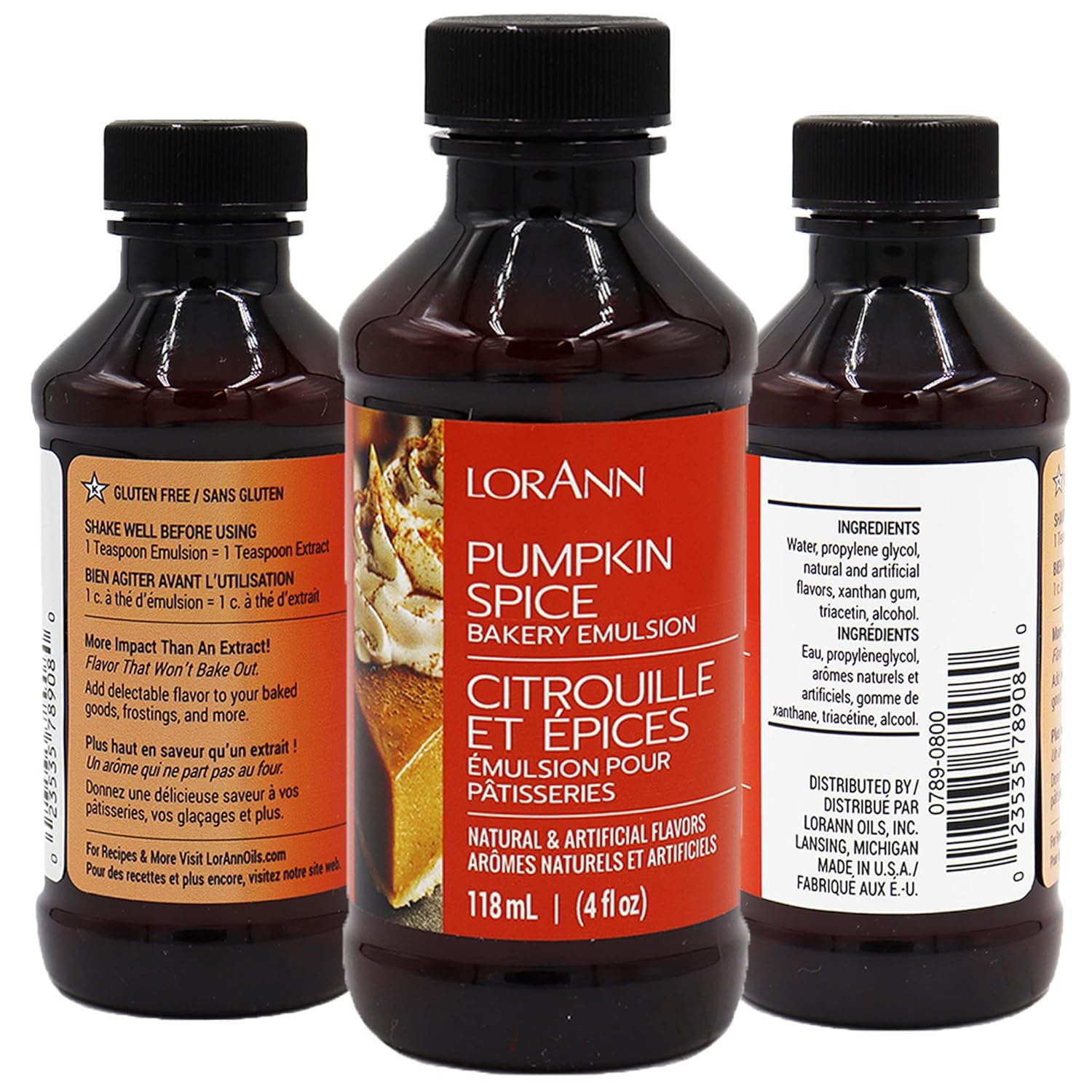 Lorann Oils Maple Bakery Emulsion: True Essence, Ideal For Boosting Fruit Tones In Cakes, Cookies & Desserts, Gluten-Free, Keto-Friendly, Extract Substitute Essential For Your Kitchen, 16 Oz : Grocery & Gourmet Food