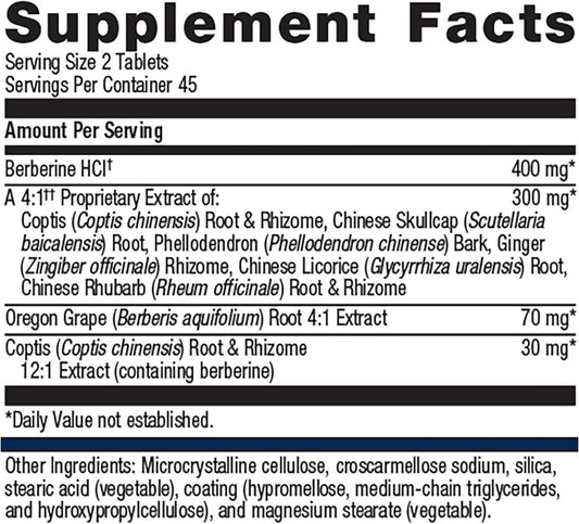 Metagenics Candibactin-Br - Concentrated Berberine For Intestinal Support* - With Berberine, Oregon Grape & Coptis Root Extract - Gut Health Supplements* - Gluten-Free - Vegetarian - 90 Tablets