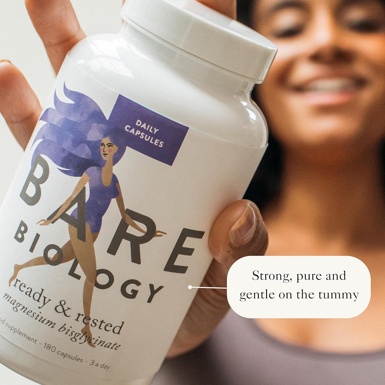 Bare Biology Ready & Rested Magnesium Glycinate Capsules - 180 Tablets, 60 Day Supply - Magnesium Supplements to Support Nervous System, Energy Regulation & Muscle Recovery : Amazon.co.uk: Health & Personal Care